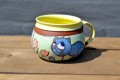 Mug with sitting blue cat
