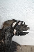 Handmade leatherbracelet in black and silver