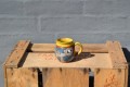 Fine small jars for milk with animals