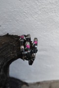 Handmade leatherbracelets with artificial material and knott