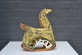Yellow/green and white horse for light