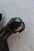 Handmade leatherbracelets with artificial material and magnetlock