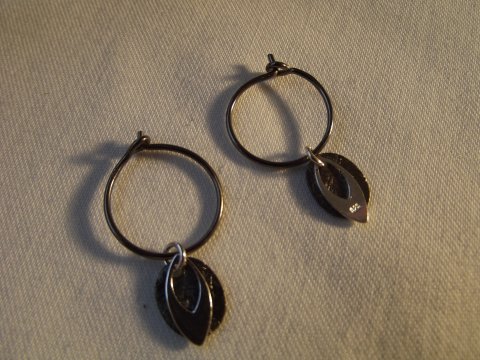 Oxiderede sterlingslv ringe med plader