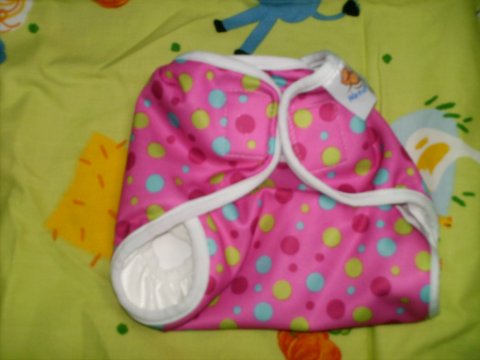 Nature Babies PUL Cover Pink prikker str S