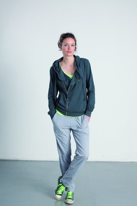 Full zipped sweat gr�n, small