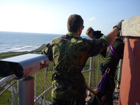 Rapelling fra Bovbjerg fyr
