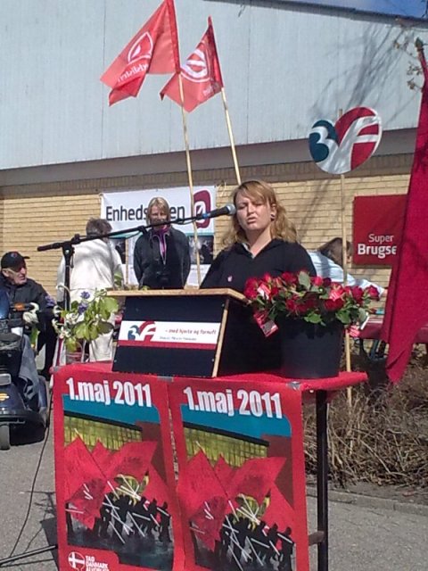 Stine taler i Terndrup 1. maj 2011