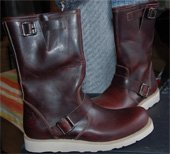 Moto Boots håndsyede i Toscana Italien siste par , lille pasform, str 42 passer som en 41