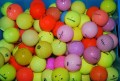 Farvede golfbolde