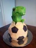 Dinosaur Football Cake