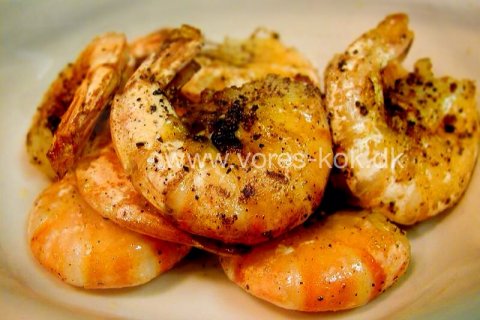 Tigerrejer med melon og aioli