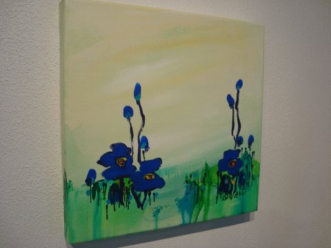Valmuer blå 30x30