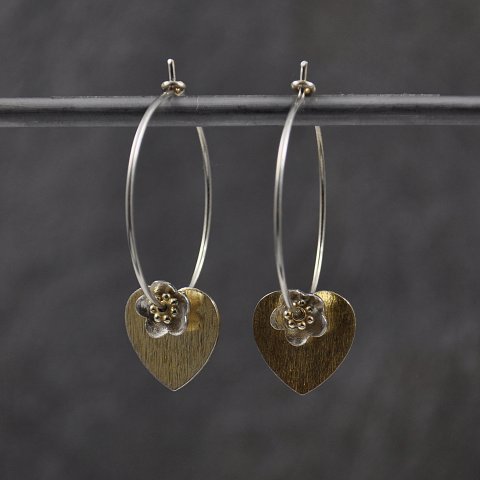 Sterling slv og forgyldt sterling slv reringeSlv og guld reringe
