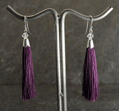 Mrk lilla tassel reringe