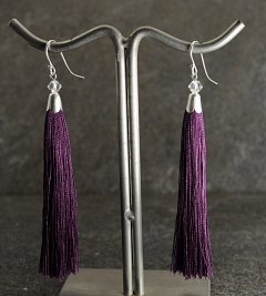 Mrk lilla tassel reringe