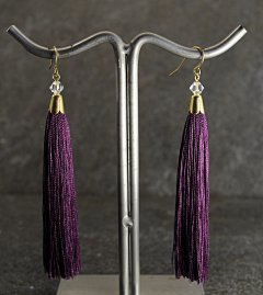 Mrk lilla tassel reringe