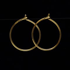 2 cm forgyldt sterling slv hoop