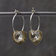 Swarovski med slv og forgyldt sterling slv