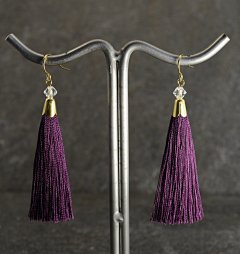 Mrk lilla tassel reringe