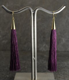 Mrk lilla tassel reringe