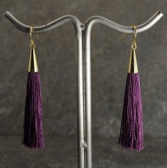 Mrk lilla tassel reringe