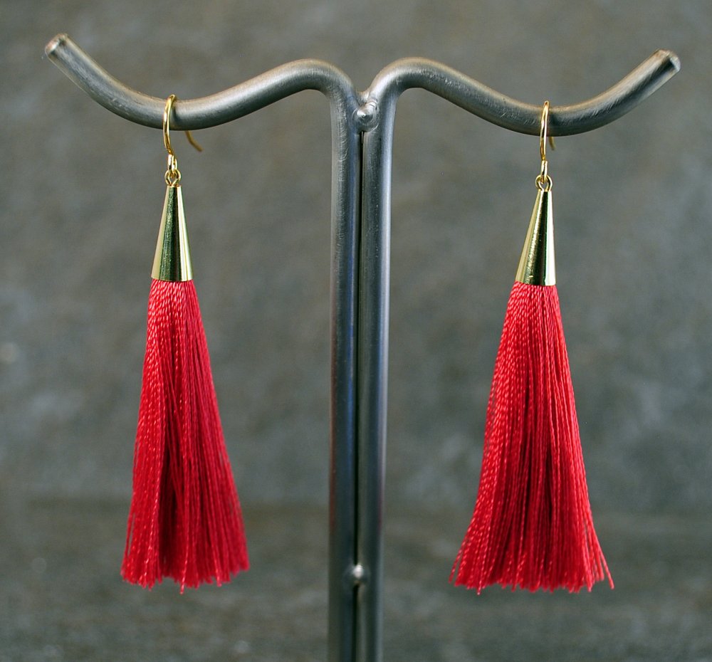 Tassel mørk rød
