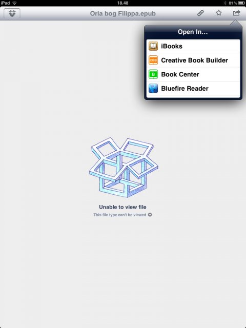 åbn bogen på ipad