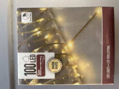 Lyskde med 100 varme hvide dioder
