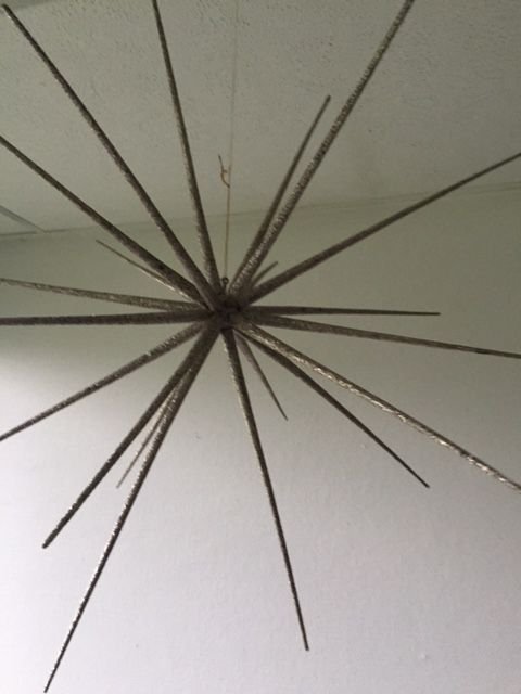Stjerne champagne glitter - 55 cm