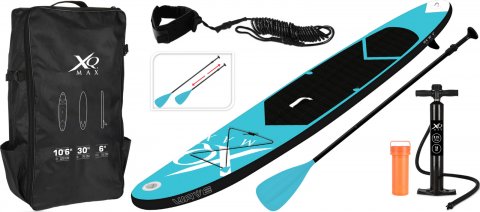 iSUP Paddle board blå, 305x71x10 cm. Maks. belastning 100 kg.