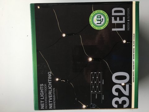 Lyskde - net med 320 varme hvide diode lys