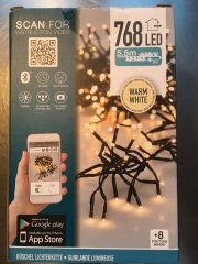 LED lyskde med 768 varme hvide dioder - ttsiddende (Cluster).