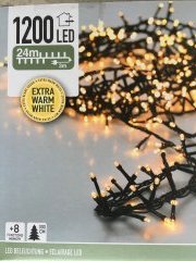 Lyskde med 1200 ekstra varme hvide diode lys