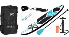 iSUP Paddle Board bl/hvid, 320x76x15 cm. Maks belastning 150 kg.
