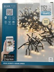 Lyskde med 1152 varme hvide dioder - ttsiddende (Cluster).