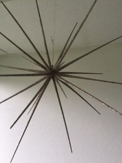 Stjerne champagne glitter - 55 cm