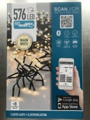 LED Lyskde med 576 varme hvide dioder - ttsiddende (Cluster).
