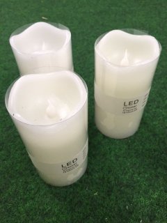 Bloklys hvid med 1 varm hvid diode 13 cm