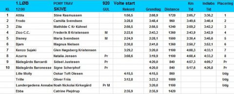 Resultatliste 10-08-2015