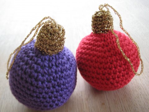 H�klede julekugler