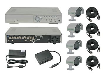 Videoovervgningssystem - DVR + 4 IR kam. (ekskl. harddisk)