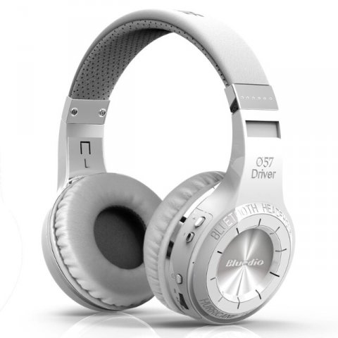 Bluedio hurricane trdlse Bluetooth hovedtelefoner med indbygget mic.Ultra bas. Hvid udgave.