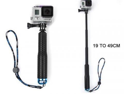 GoPro Teleskopstang Luksus model. Rd eller Bl