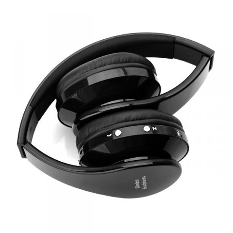 Bluetooth trådløse Hovedtelefoner sammenfoldelig udgave. Sort version.