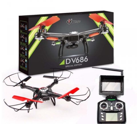 Drone JJRC V686 inkl 5.8G FPV og monitor