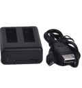 USB dobbelt lader til GoPro hero 4 batterier