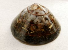 Orgonite cone (with selenite & quartz)