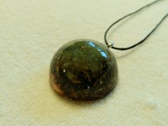 Orgonite pendant (with green moss agate)