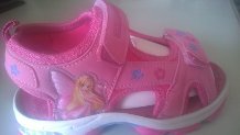 pink sandal skind med blink