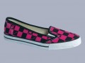 canvas sko med tern pink